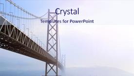  Presentation with suspension bridge - Presentation design with transportationocean way - akashi kaikyo bridge the longest background and a sky blue colored foreground