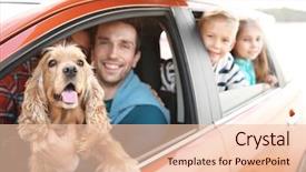  Presentation with young children - PPT theme featuring young family with cute children background and a lemonade colored foreground