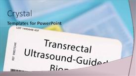  Presentation with prostate gland - PPT theme featuring transrectal-ultrasound-guided-biopsy background and a light blue colored foreground