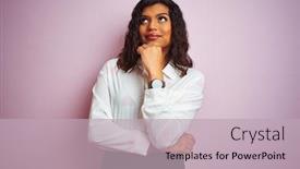  Presentation with transgender - Theme with trans pride - transsexual transgender businesswoman standing background and a light blue colored foreground