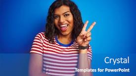  Presentation with transgender - Presentation theme consisting of transsexual-transgender-woman-wearing-stiped background and a teal colored foreground