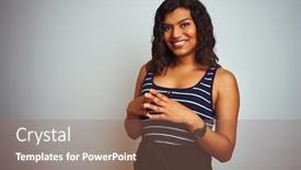  Presentation with transgender - Cool new slide deck with transsexual-transgender-woman-wearing-striped backdrop and a coral colored foreground