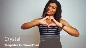  Presentation with love heart - Audience pleasing slide set consisting of transsexual-transgender-woman-wearing-striped backdrop and a gray colored foreground