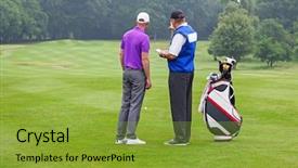  Presentation with hazard - Cool new theme with trap club - caddy pointing out a hazard backdrop and a gold colored foreground