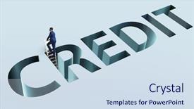  Presentation with borrowing - Presentation theme featuring trap of borrowing debt background and a sky blue colored foreground