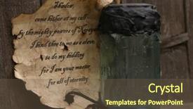  Presentation with mason jar - Slide deck with trapped human soul in a mason jar background and a tawny brown colored foreground