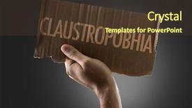  Presentation with claustrophobia - Colorful PPT layouts enhanced with trapped inside wall - claustrophobia backdrop and a tawny brown colored foreground