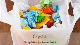  Presentation with plastic bag - Audience pleasing PPT theme consisting of trash-bag-plastic-with-colorful backdrop and a lemonade colored foreground