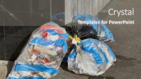  Presentation with urban - Presentation enhanced with trash-bags-on-an-urban background and a  colored foreground