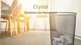  Presentation with flare - Theme with trash-can-in-meeting-room background and a cream colored foreground