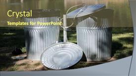  Presentation with garbage - Slide deck enhanced with trash can steel trash cans outside garbage cans outdoors background and a violet colored foreground