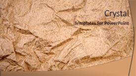  Presentation with garbage - Theme enhanced with trash garbage - close-up of wrinkled brown paper background and a  colored foreground