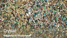 Presentation with water pollution garbage - Amazing presentation theme having trash garbage - water pollution with pet recipients backdrop and a violet colored foreground