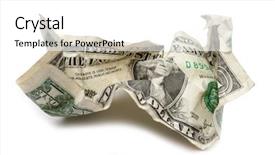  Presentation with history of dollar - Audience pleasing presentation consisting of trash money - crumpled dollar backdrop and a white colored foreground