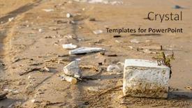  Presentation with sand - Slides enhanced with trash-on-the-sand-beach background and a coral colored foreground