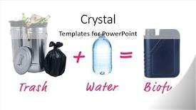  Presentation with bio fuel - Audience pleasing presentation design consisting of trash plus water is bio backdrop and a white colored foreground