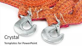  Presentation with towing - Slides featuring trasportation - car towing rope with metal background and a white colored foreground