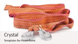  Presentation with towing - Beautiful slide deck featuring trasportation - car towing rope with metal backdrop and a lemonade colored foreground