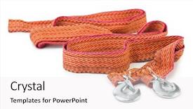  Presentation with towing - Colorful slide deck enhanced with trasportation - car towing rope with metal backdrop and a white colored foreground