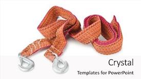  Presentation with towing - Presentation theme consisting of trasportation - car towing rope with metal background and a sky blue colored foreground