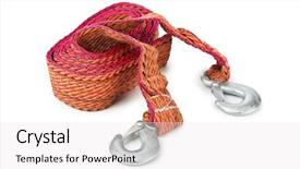 Presentation with towing - Beautiful slides featuring trasportation - car towing rope with metal backdrop and a white colored foreground