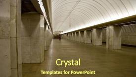  Presentation with moscow subway - Presentation theme consisting of trasportation - moscow subway station background and a tawny brown colored foreground