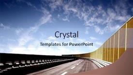  Presentation with astronomy night sky milky way - PPT theme enhanced with trasportation - motor-way and sky background and a light blue colored foreground