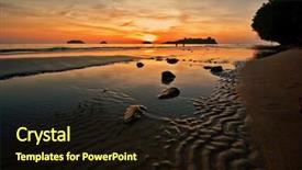  Presentation with sunset at venice beach palm - PPT layouts consisting of trat koh chang island kingdom background and a  colored foreground
