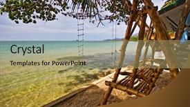  Presentation with tropical beach party - Audience pleasing presentation theme consisting of trat koh chang island kingdom backdrop and a mint green colored foreground
