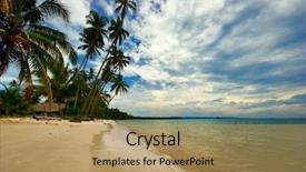  Presentation with tropical beach party - Presentation having trat koh mak island kingdom background and a  colored foreground