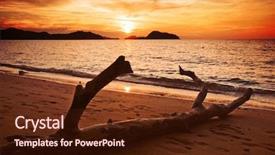  Presentation with sunset at venice beach palm - Audience pleasing presentation consisting of trat koh mak island kingdom backdrop and a tawny brown colored foreground