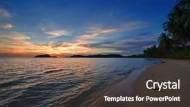  Presentation with tropical beach party - PPT layouts consisting of trat koh mak island kingdom background and a  colored foreground