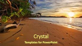  Presentation with tropical - Slides enhanced with trat koh mak island kingdom background and a tawny brown colored foreground