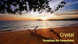  Presentation with sunset at venice beach palm - PPT layouts consisting of trat koh mak island kingdom background and a  colored foreground