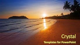  Presentation with sunset at venice beach palm - Presentation theme featuring trat koh mak island kingdom background and a  colored foreground