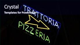  Presentation with thank you sign - Cool new presentation with taught - trattoria and pizza sign backdrop and a wine colored foreground