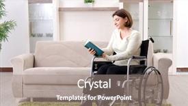  Presentation with home lending - Beautiful slide set featuring trauma education - woman in wheelchair at home backdrop and a  colored foreground