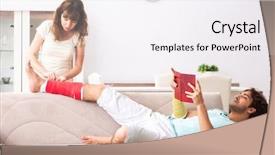  Presentation with injury - Beautiful presentation theme featuring trauma education - young family helping each other backdrop and a  colored foreground