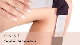  Presentation with trauma - Colorful slide deck enhanced with trauma-of-knee-in-hinged backdrop and a lemonade colored foreground