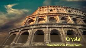  Presentation with rome - Presentation design with traval - rome italy one background and a tawny brown colored foreground