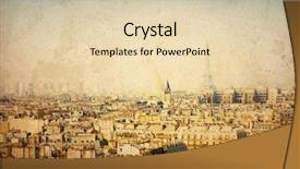  Presentation with space travel - Colorful slide set enhanced with vintage travel - beautiful parisian view backdrop and a lemonade colored foreground