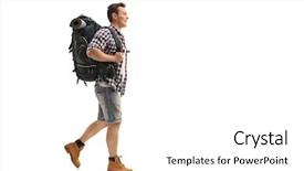  Presentation with shot - Slides with travel - full length profile shot background and a white colored foreground