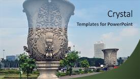  Presentation with indonesia - Slides featuring monas indonesia's national monument jakarta background and a light blue colored foreground