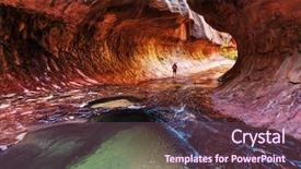  Presentation with utah - Amazing presentation theme having travel - narrows in zion national park backdrop and a tawny brown colored foreground