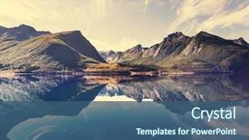  Presentation with norway - Cool new slide set with travel - norway landscapes backdrop and a ocean colored foreground