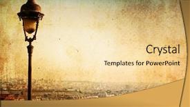  Presentation with old fashioned - PPT layouts consisting of vintage travel - old-fashioned paris france background and a blonde colored foreground