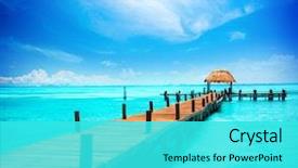  Presentation with mexico cancun - Slide deck consisting of travel - paradise vacations and tourism concept background and a cyan colored foreground