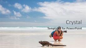  Presentation with adventure - Presentation theme with travel-adventure-tourist-nature-photographer background and a lemonade colored foreground