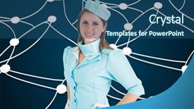  Presentation with aviation - Cool new PPT layouts with travel agent aginst navy backdrop and a ocean colored foreground