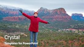  Presentation with arizona - PPT theme enhanced with travel america - happy in arizona background and a tawny brown colored foreground
